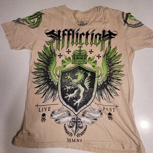 AFFLICTION LIVE FAST SHIRT V NECK